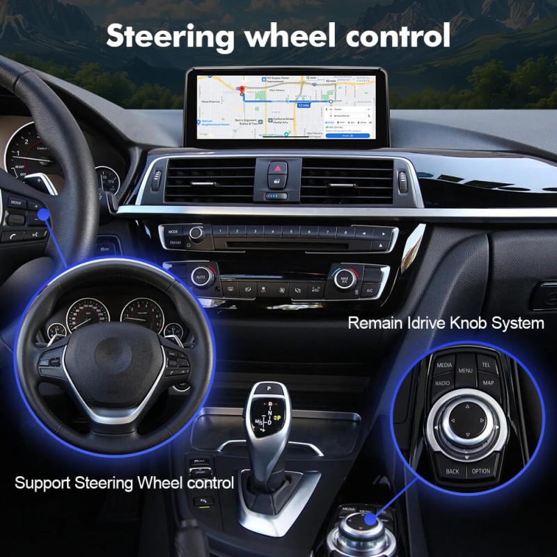 ISUDAR 10.25 inch Linux touch screen Wireless Carplay and Android Auto for BMW 1 2 Series NBT system F20/F21/F22 2013-2015