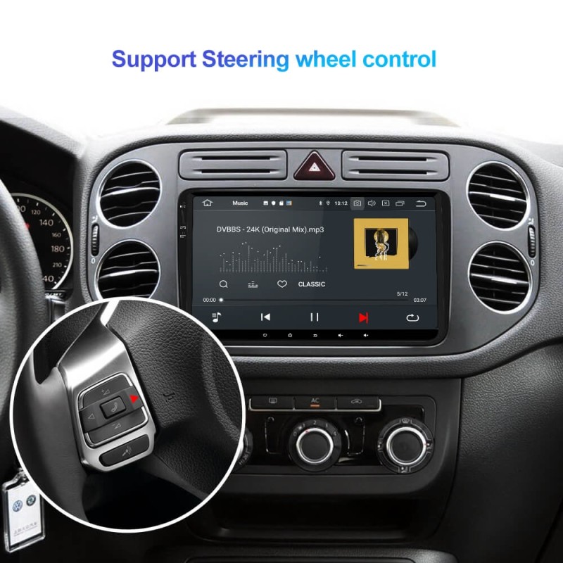 ISUDAR 1 Din Auto radio Android 10 Octa core For VW/Golf/Tiguan