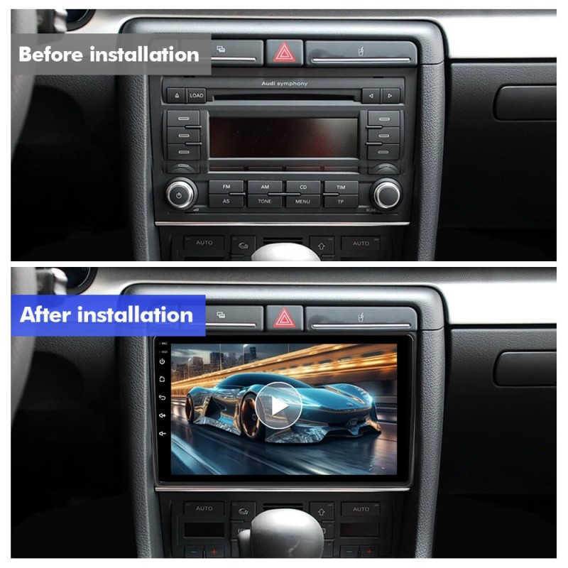 For Audi A4 S4 RS4 2002-2008 T75 Upgrade from T72 Android 14 UIS7865 Car Radio