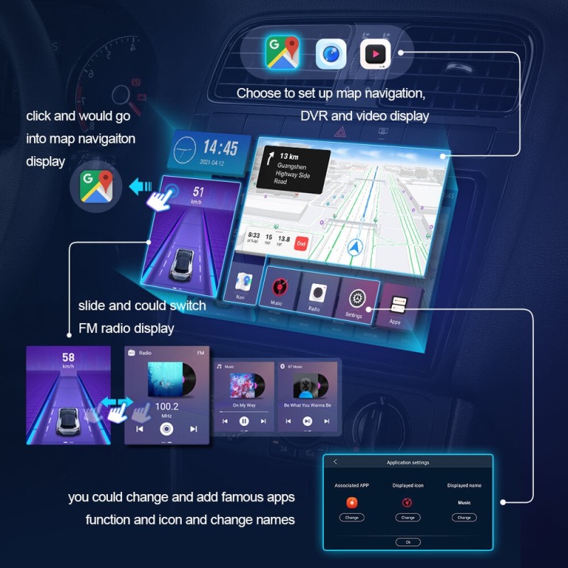 ISUDAR Android 10 T72 Car Radio For Fiat Stilo 2002-2010