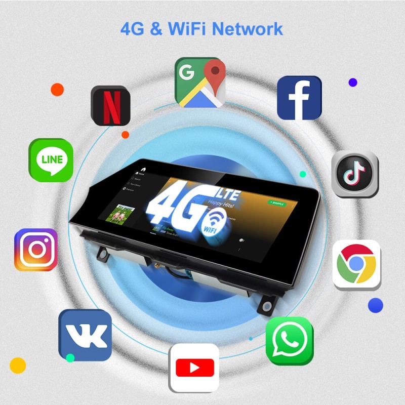 Qualcomm Carplay Car Radio for BMW 5 Series F10 F11 2011-2016 CIC NBT 520i