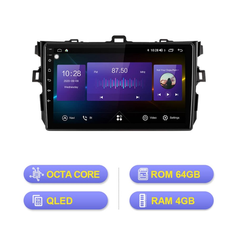 ISUDAR V72 Android 10 Car Radio For Toyota Corolla E140/150 2007-2011