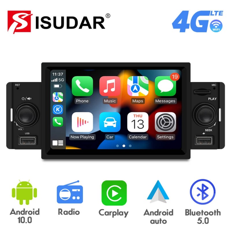 1 DIN Car Radio RDS Carplay Audio Player Car Stereo Universal Radio