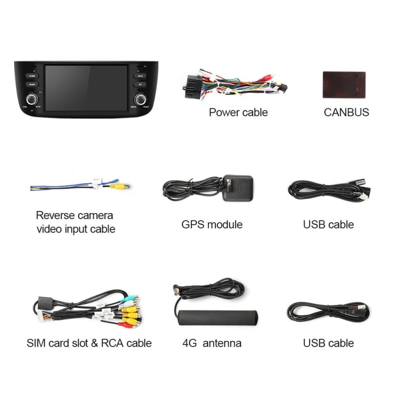 Isudar Upgrade T72 Car radio For Grande punto evo/ Fiat Linea/2012-2018