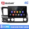 ISUDAR 4G Carplay QLED Car Radio For Civic/Honda 2006-2009 2012