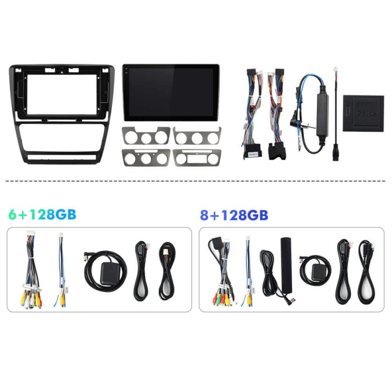 Q6 Qualcomm Android 13 For Skoda Octavia A5 2007-2014 10" screen multimedia car radio DSP ADAU