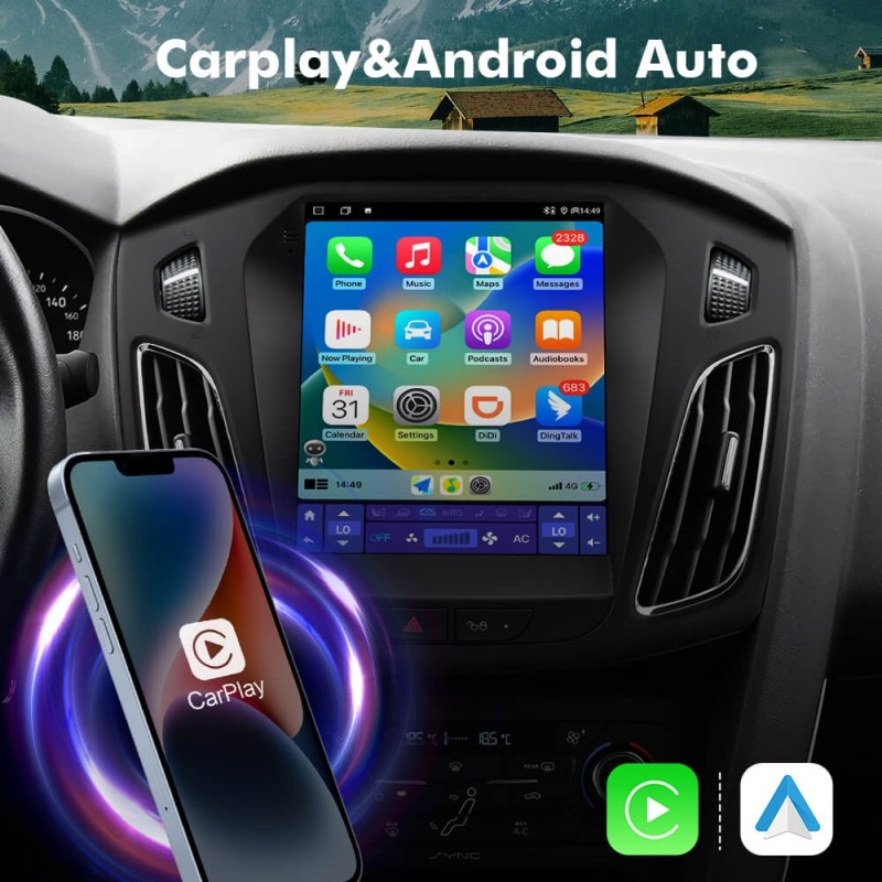 ISUDAR Upgraded Tesla style Android 12 Car Radio For Ford/Focus 2012-2017 Auto GPS