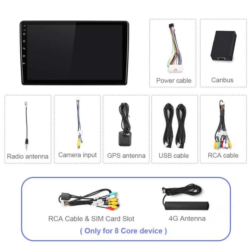 T72 QLED Car Radio Multimedia Player stereo For VW/Volkswagen/Touareg/Transporter T5