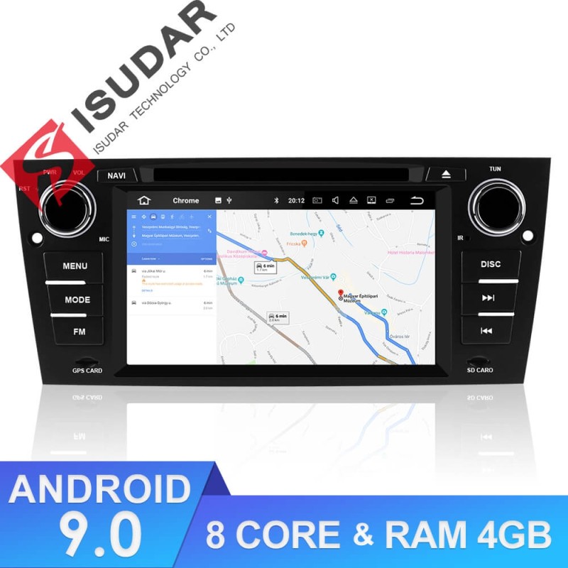 ISUDAR 2 Din Auto radio Android 9 Octa core For BMW/3 Series E90/E91/E92/E93
