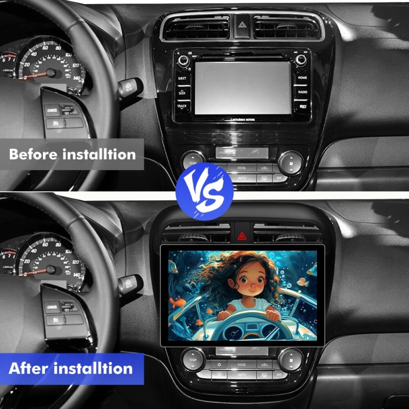 NEW! 11.5” Android 13 For MITSUBISHI MIRAGE 2012-2018 Car Radio HDMI Video Output