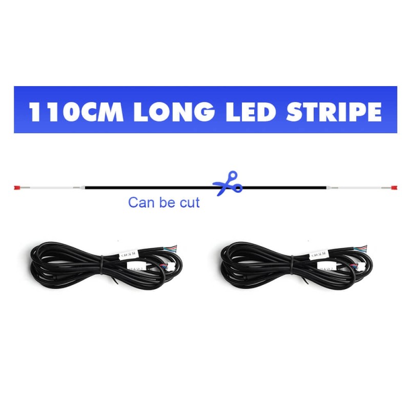 Ambient Car Light 64 RGB Color 20 in 1 Interior Gradient Lights Strip With APP Control Support DIY Atmosphere Car LED Lights