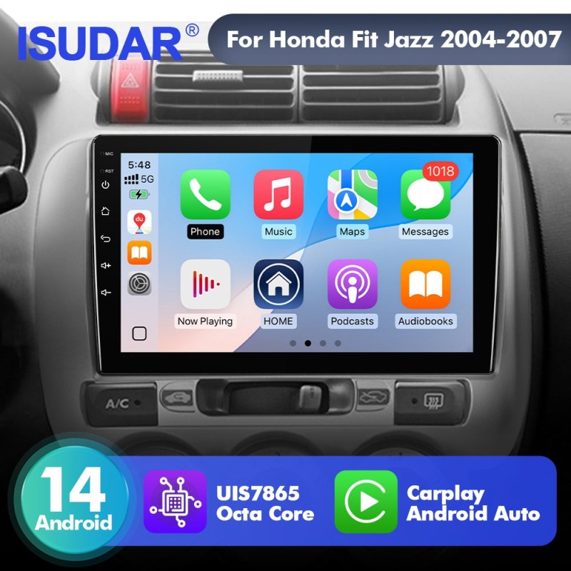 For Honda Fit Jazz 2002-2007 Upgrade from T72 - T75 Android 14 UIS7865 Car Radio