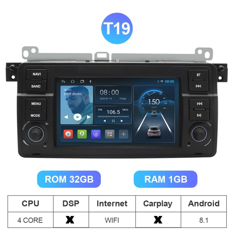 Clearance Sale！4G wireless carplay Android 10 Auto Radio Multimedia For BMW 3 Series E46 M3 318/320/325/330/335 1998-2005