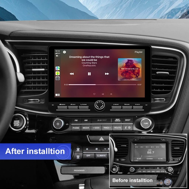 10 inch Android 14 New Design Angle Key 2.0 Touch Screen Car Radio Button Car Stereo For Kia Optima K5 2011-2015