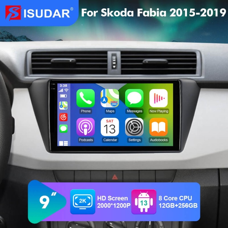 NEW! Android 13 For Volkswagen Skoda Fabia 2015 2016 2017 2018 2019 2K Screen Android Auto 9” Car Radio