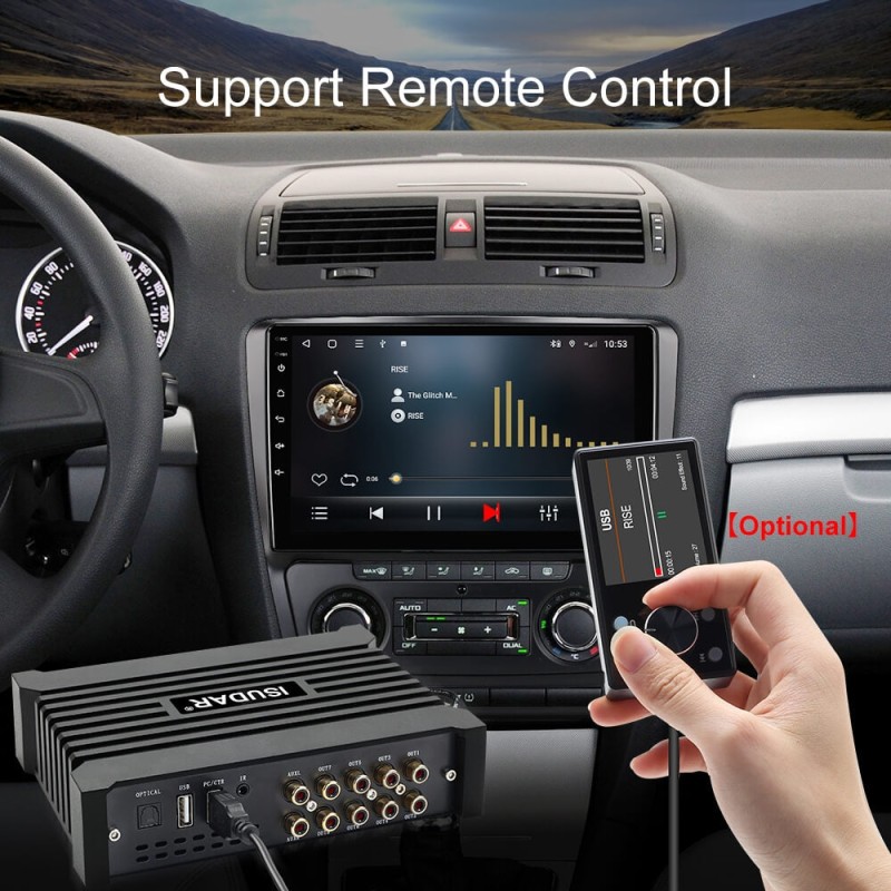 ISUDAR Car DSP DA608 Amplifier 8 Channel for Speakers Audio Sound Processor