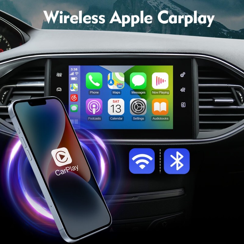 Wireless Carplay Android Auto Carlink Kit For Peugeot & Citroen 308,408,C5,C6, C4,Sega,4008,5008 DS SMEG System