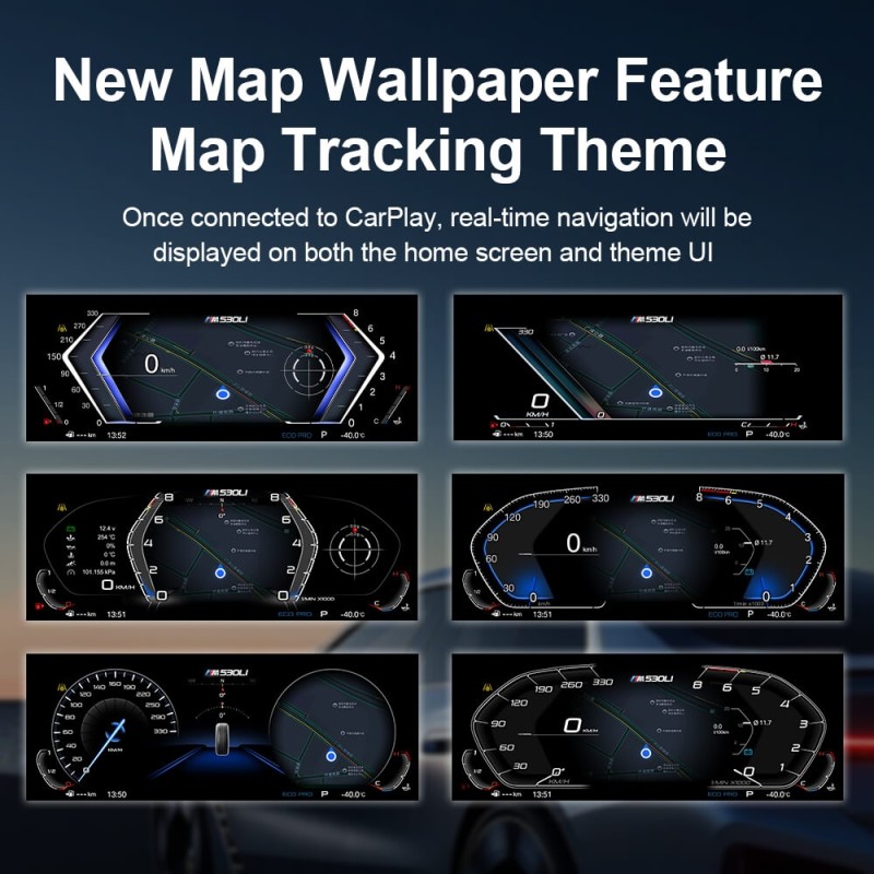 For BMW 3/4 Series F30/F31/F34/F35 Digital Carplay dashboard Instrumental Cluster Speedometer Screen