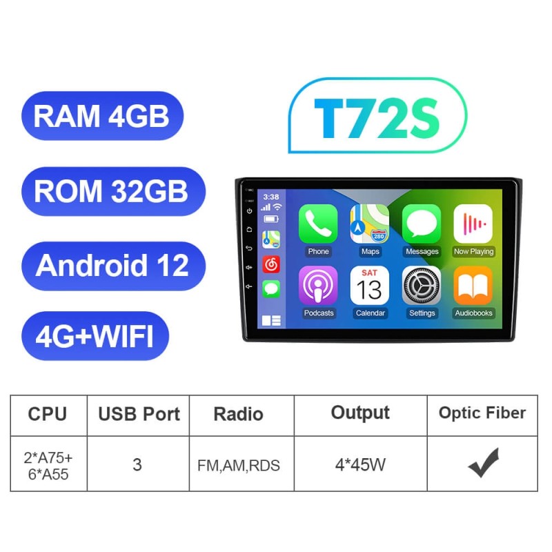 For Mazda CX-9 2006-2016 10.1 inch QLED Android Car Radio DVD Player Multimedia Navigation