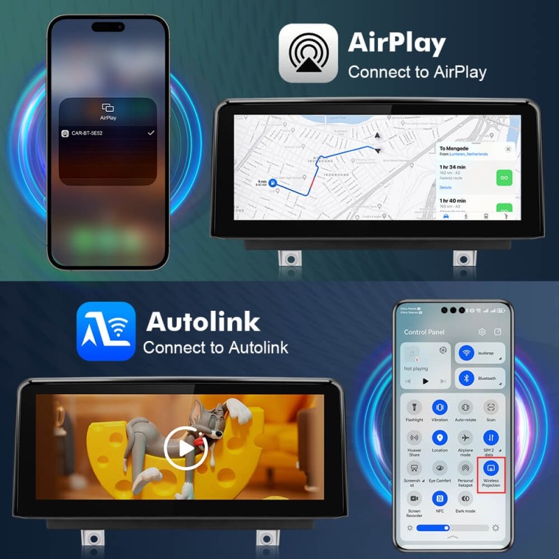 ISUDAR 10.25 inch Linux touch screen Wireless Carplay and Android Auto for BMW 1 2 Series NBT system F20/F21/F22 2013-2015