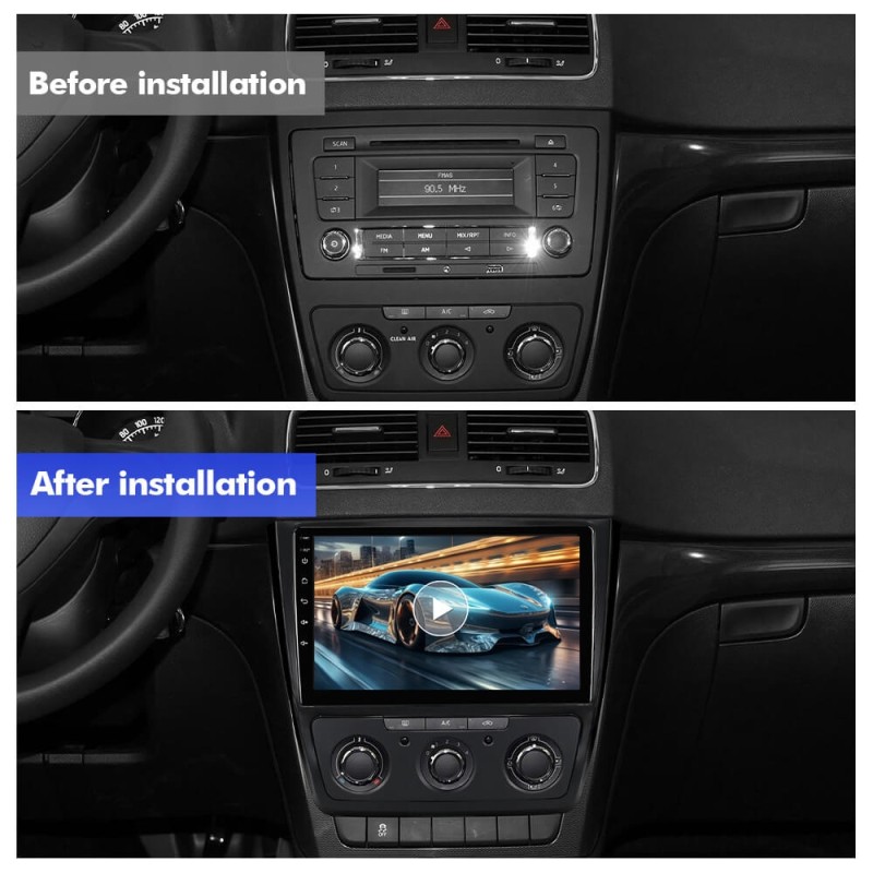 For Skoda Yeti 2009-2013 T75 Upgrade from T72 Android 14 UIS7865 Car Radio