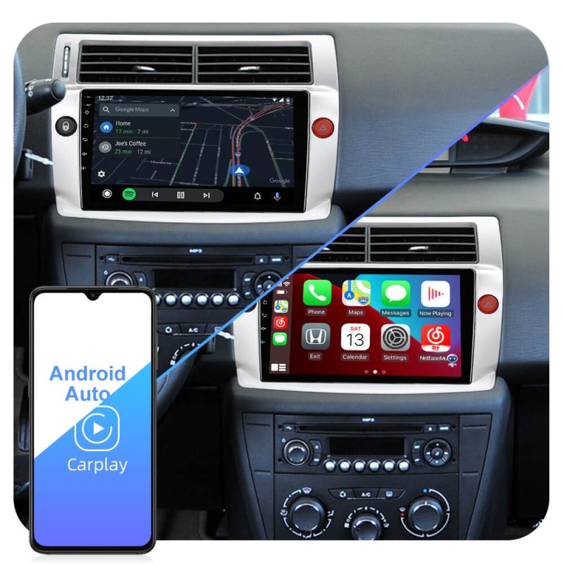 ISUDAR T72 QLED Android 10 Car Radio For Citroen C4 C-Triomphe C-Quatre 2004-2009