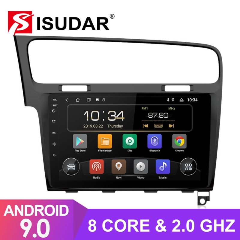 Isudar T8 1 Din Auto Radio Android 9 For VW/Volkswagen/Golf 7
