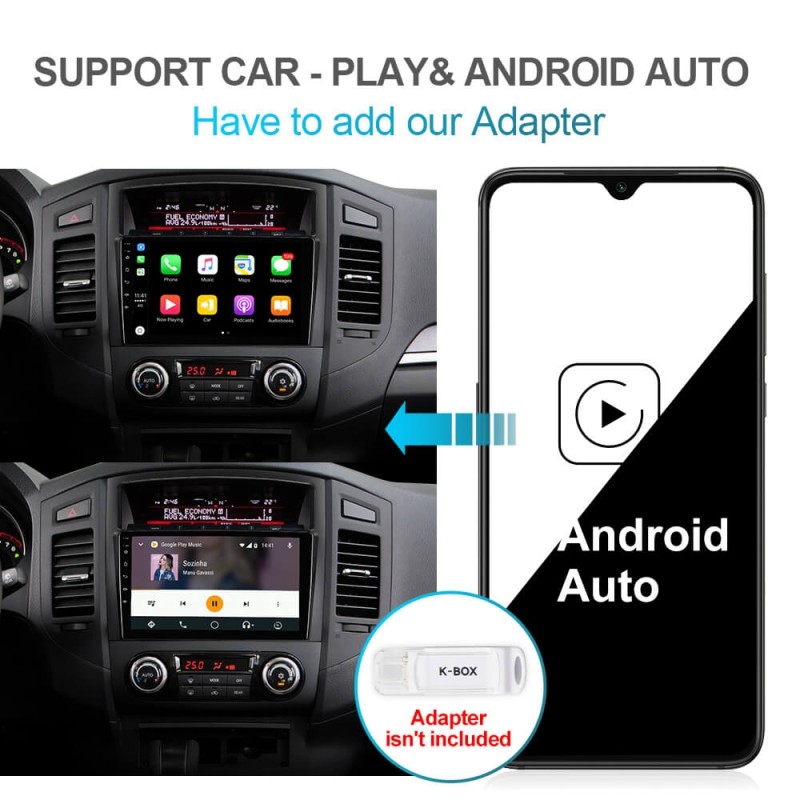 Isudar PX6 Android 10 1 Din Auto Radio For Mitsubishi/Pajero 2006-2014