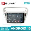 Isudar Voice control PX6 Android 10 1 Din Auto Radio For Citroen/Elysee/Peugeot 301 2013-2019
