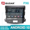 Isudar GPS 6 Core PX6 Android10 1 Din Auto Radio For Mitsubishi Outlander 2 2005-2011