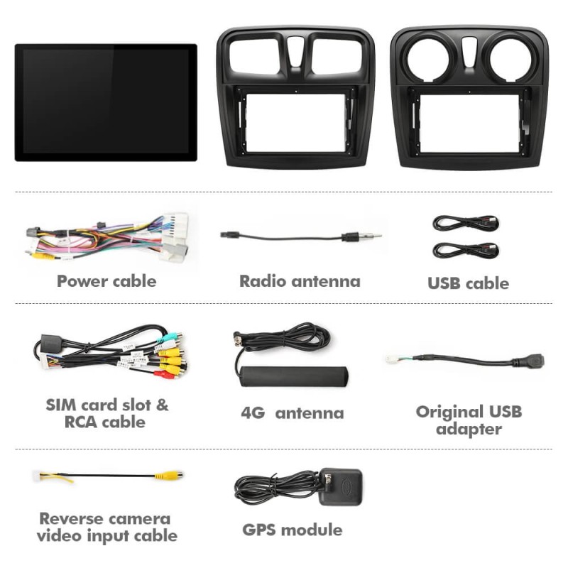 ISUDAR 2K 13.1'' Android 12 Car Radio Player For Renault Logan 2 2012 -2019/ Sandero 2 2014-2019