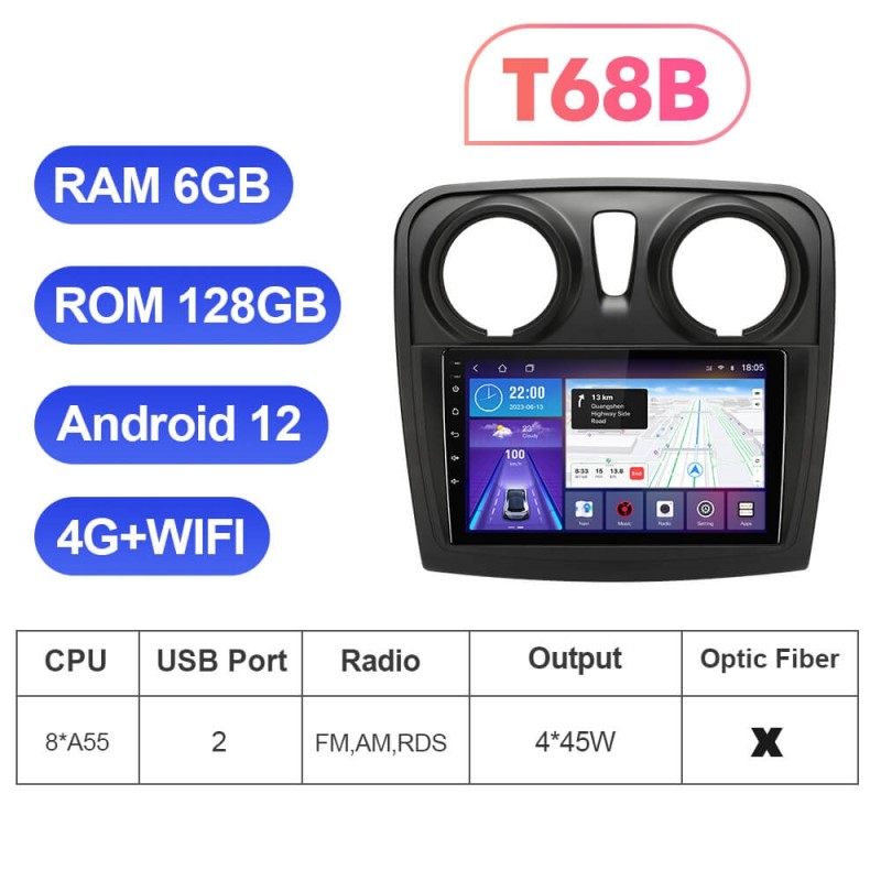 ISUDAR T72 Android Apple Carplay Car Radio For Renault Logan 2 2012 - 2019 Sandero 2 2014 - 2019