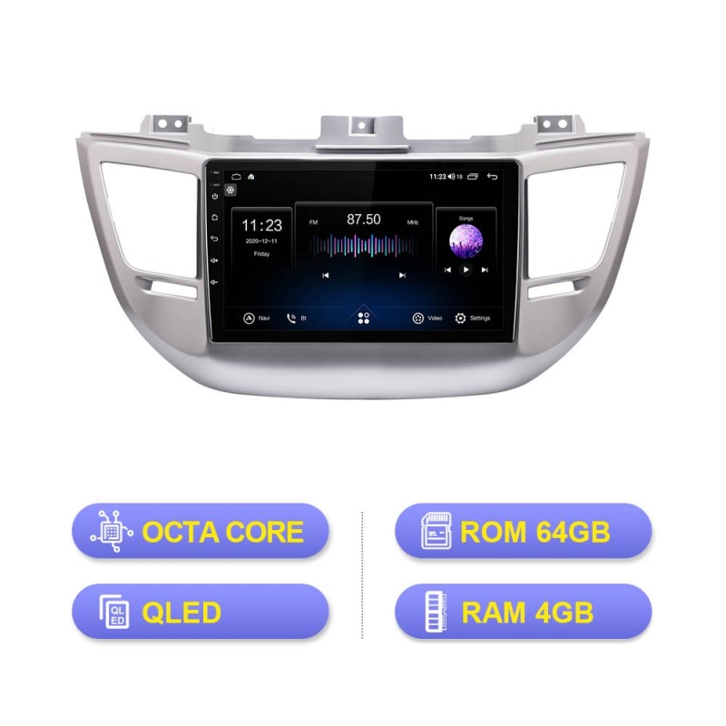 ISUDAR V72 6+128G Android 10 For Hyundai/Tucson 3 2015-2018