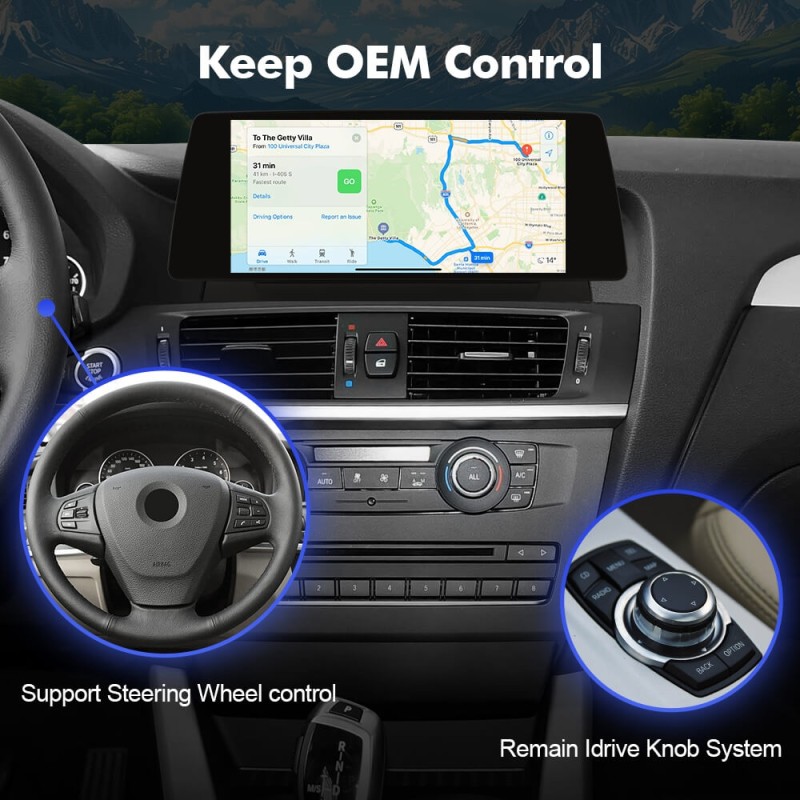 ISUDAR 10.33"Android 13 Car radio For BMW X3/F25 X4/F26 CIC NBT