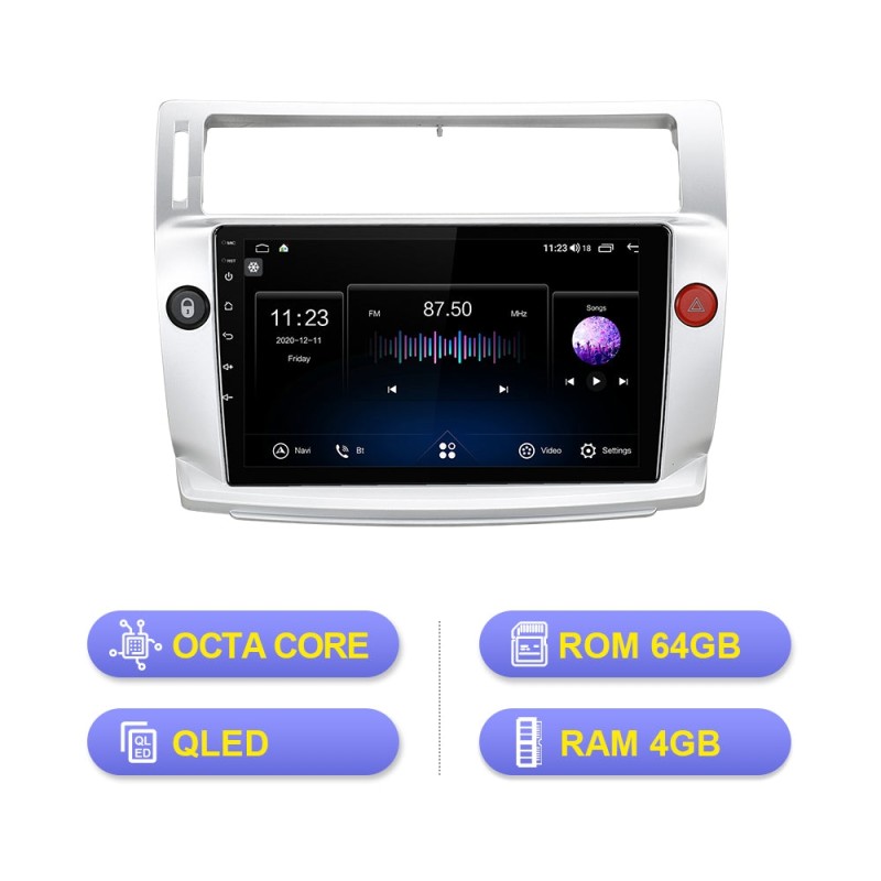 Isudar V72 plug in play car radio for Citroen C4 C-Triomphe C-Quatre 2004-2009