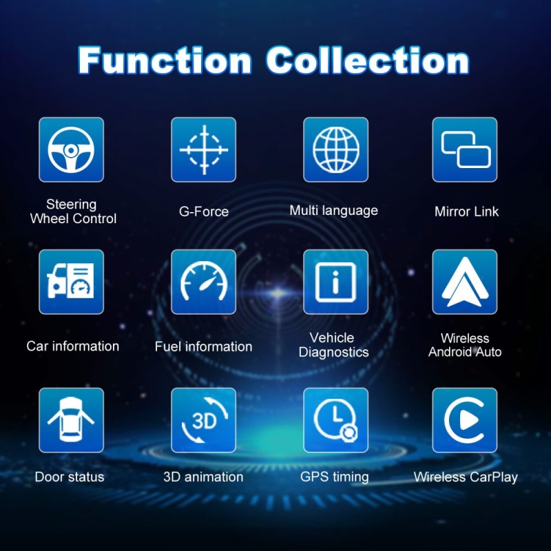 For FIAT Abarth 500 2007-2015 Digital Carplay Instrumental Cluster Speedometer Screen dashboard