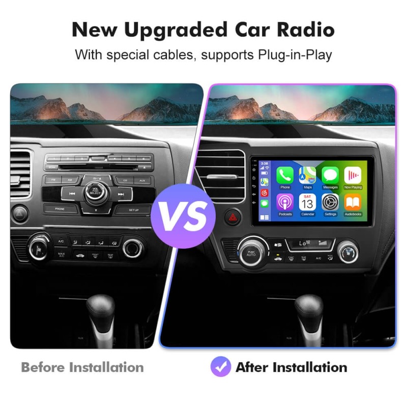 NEW! Android 13 Car Radio For Honda Civic 2013 2014 2015 2016 Multimedia Video Player Navigation GPS 4G