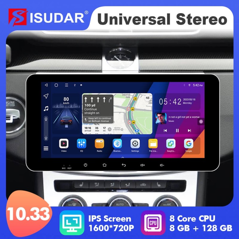 ISUDAR Android10 Universal Car Radio For Toyota/Honda/Nissan/Hyundai/Kia/VW Navigation Multimedia Player Headunit Carplay 4G WIFI No 2din DVD
