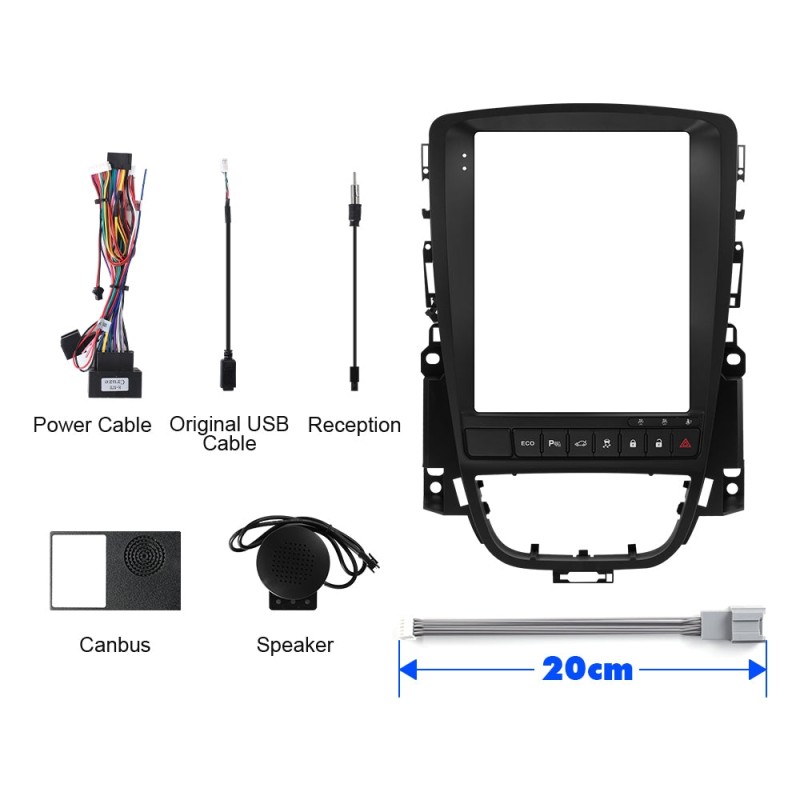 ISUDAR Android 12 Vetical Tesla Style Screen Car Radio For Opel/Vauxhall/Astra J Buick/Verano 2009-2014 GPS Auto Multimedia Video