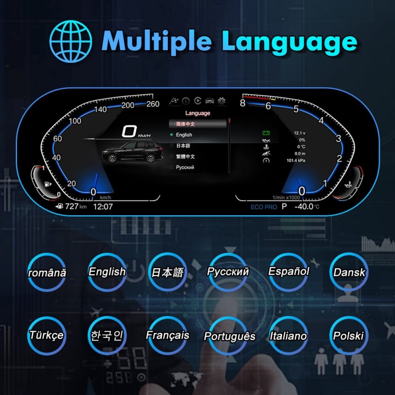 FOR BMW X5 E70 X6 E71 2006-2013 CCC CIC Digital Carplay dashboard Instrumental Cluster Speedometer Screen