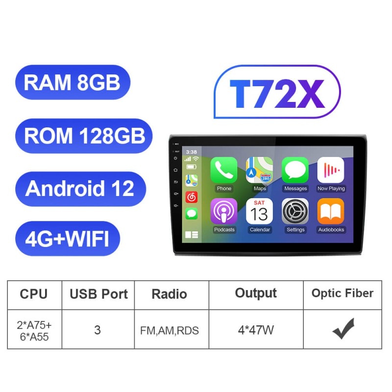 Android Car Radio For Fiat Bravo 2007-2012 1028*720P Car RDS multimedia with frame