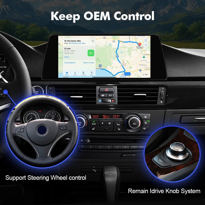 ISUDAR 10.33"Android 13 Car radio For BMW 3 Series E90/E91/E92/E93/M3 CCC