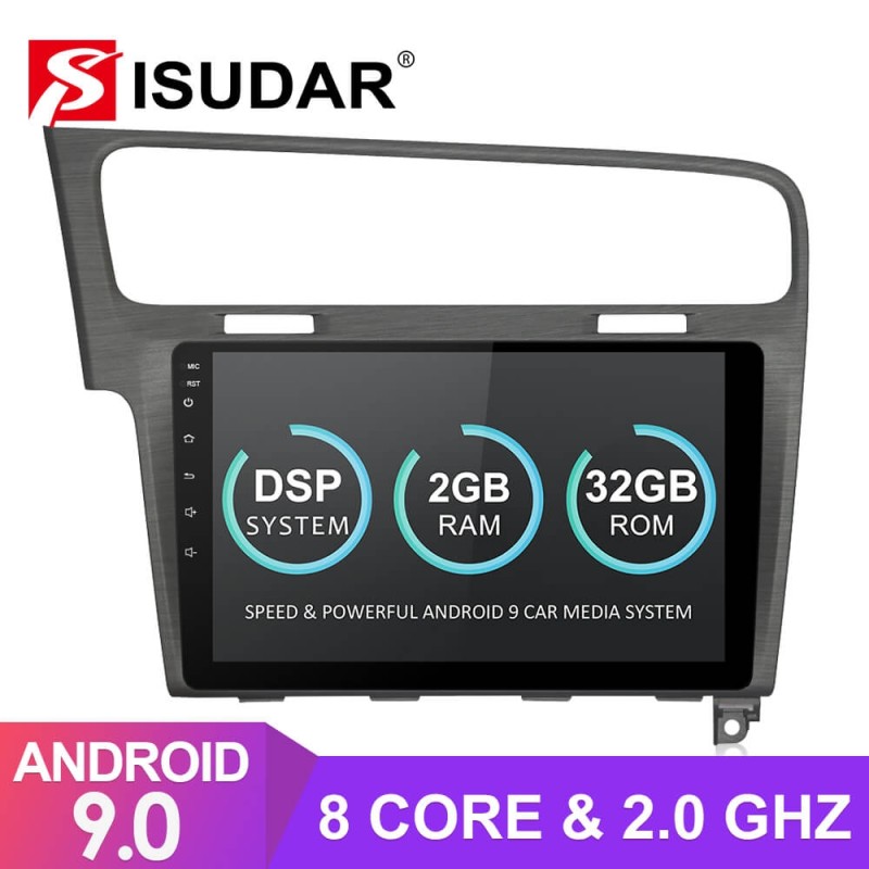 Isudar T8 1 Din Auto Radio Android 9 For VW/Volkswagen/Golf 7