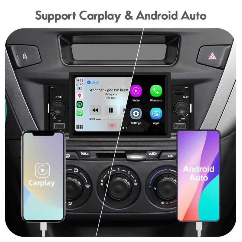 1 DIN Car Radio RDS Carplay Audio Player Car Stereo Universal Radio