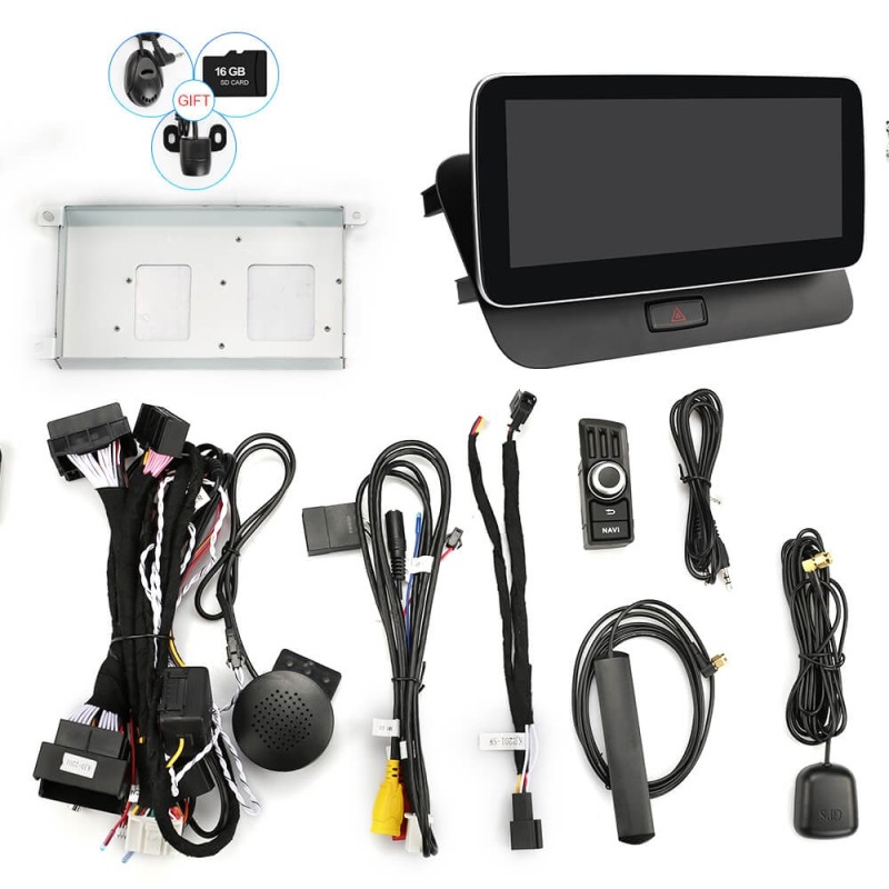 Isudar wireless Carplay Auto free GPS radio for Audi Q5 2009-2017 One Din
