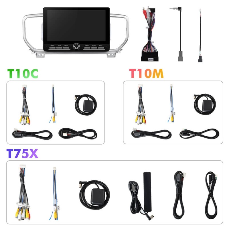 10 inch Android 14 New Design Angle Key 2.0 Touch Screen Car Radio Button Car Stereo For Kia Sportage 4 KX5 2016-2018