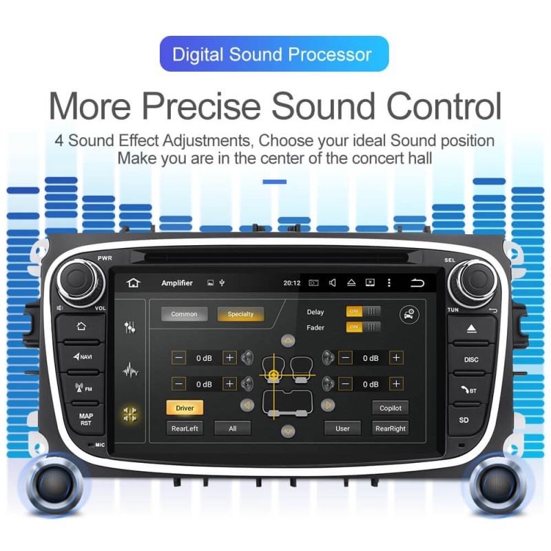 ISUDAR 2 Din Auto radio Android 9 Octa core For FORD/Focus/Mondeo/MAX/Galaxy