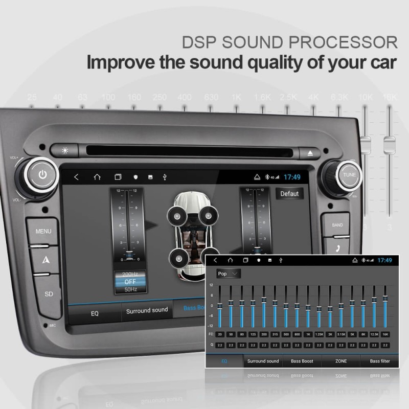 ISUDAR H53 1 Din Android Car Radio For Alfa Romeo Mito 2008-