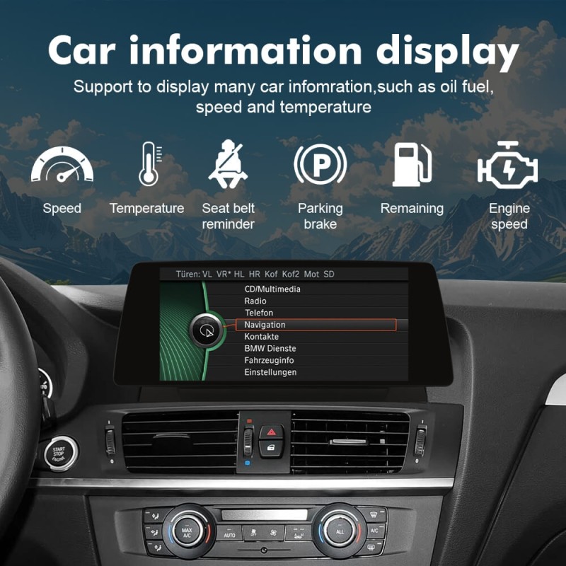 ISUDAR 10.33"Android 13 Car radio For BMW X3/F25 X4/F26 CIC NBT