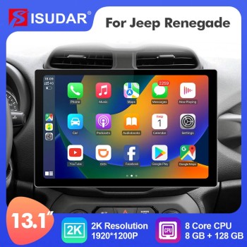 T72 ISUDAR Android 12 Upgrade HD Screen Car Multimedia Radio Player For Jeep Renegade 2014 2015 2016 2017
